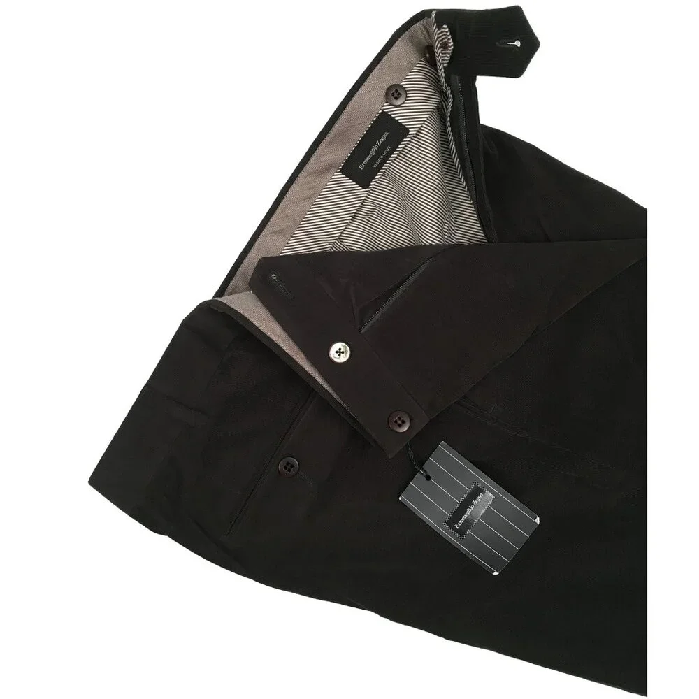 NEW Ermenegildo Zegna Cashco Light Cashmere & Cotton Pants Cords! e 52 35 Brown